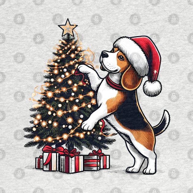 Beagle Dog Christmas by Graceful Designs